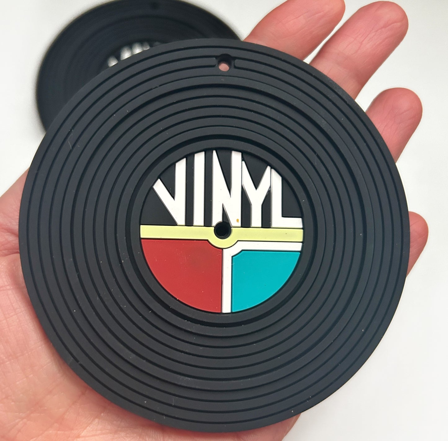 Silicone Baby Teether Toy: Vinyl Record with Clip - Gummy Chic Exclusive