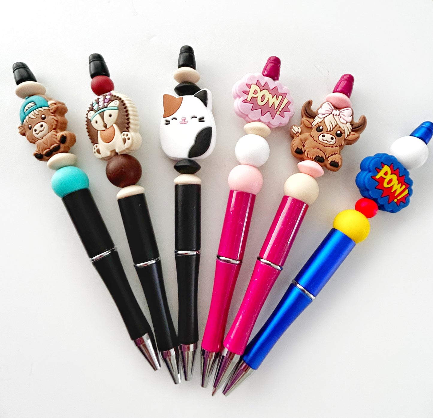 animal beaded pen in different colors