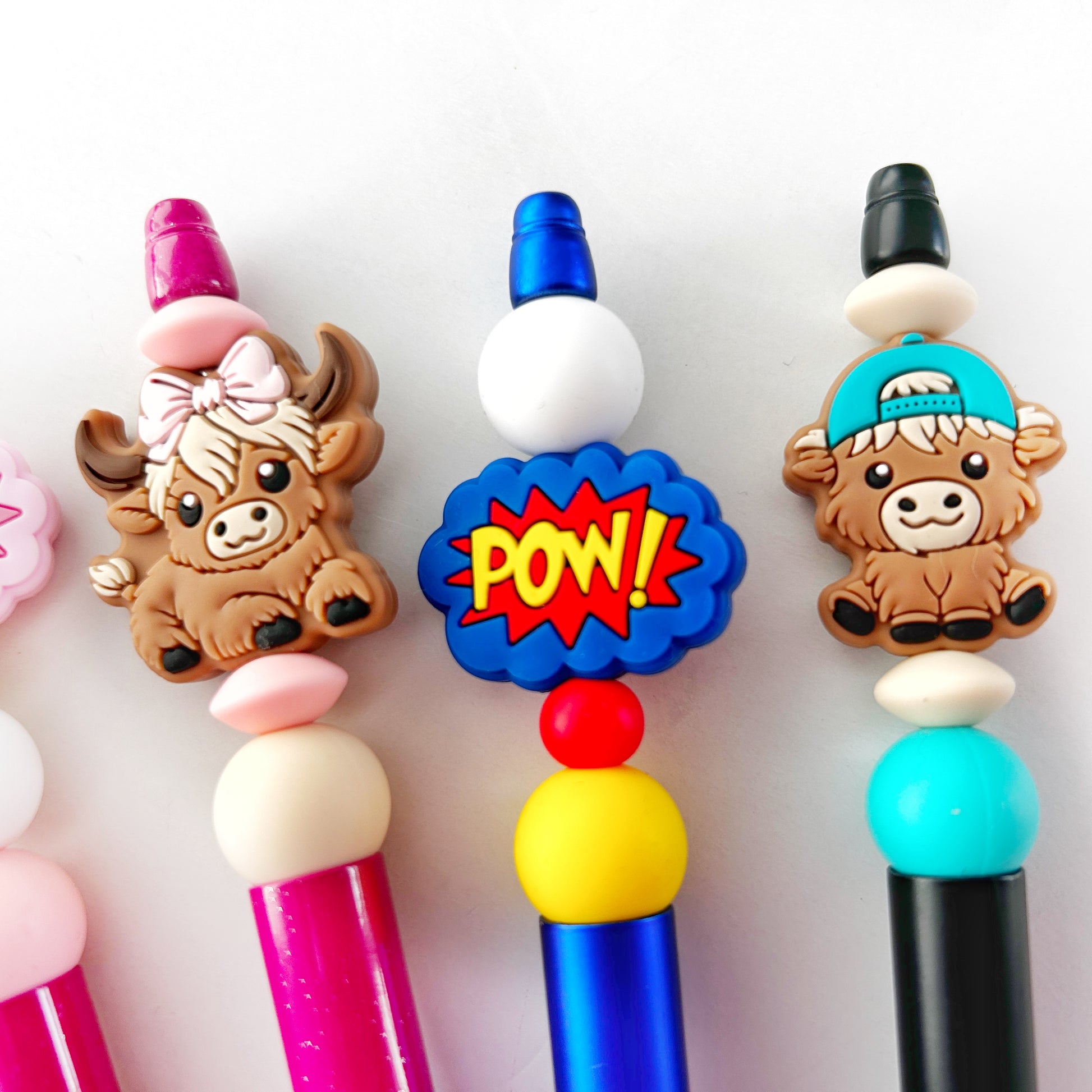 POW bead silicone fidget pens