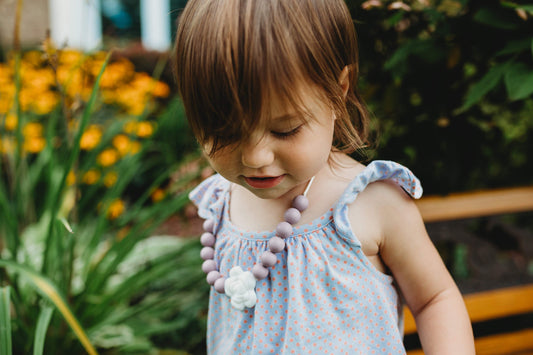 Mauve Flower Sensory Necklace