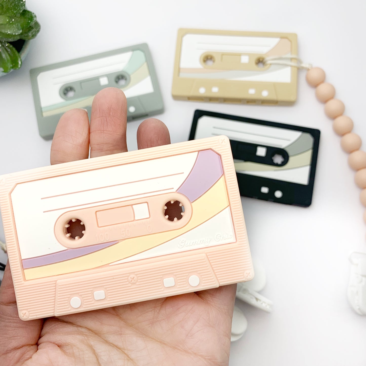 Cassette Mix Tape Silicone Teething Toy