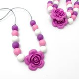 rose sensory chew necklace