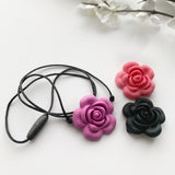 Rose silicone pendant necklaces