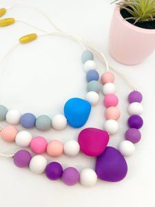 colorful siliicone chew necklace