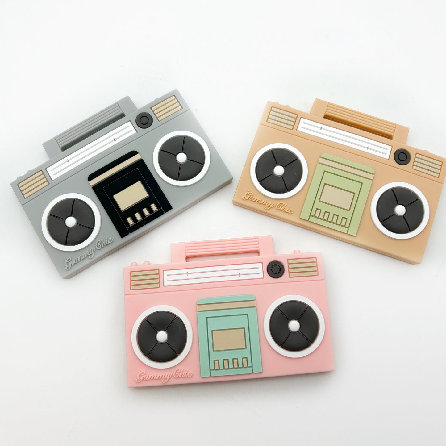 Boom Box Teether || Silicone Clip on Teether