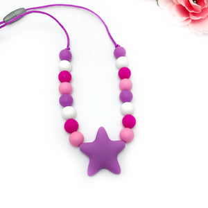 star silicone chew necklace