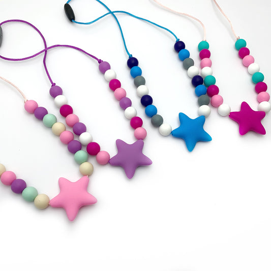 star silicone chew necklace