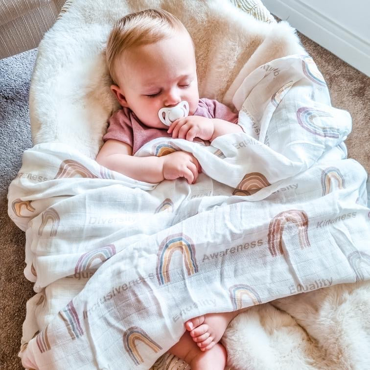 Rainbow World Organic Muslin Blanket