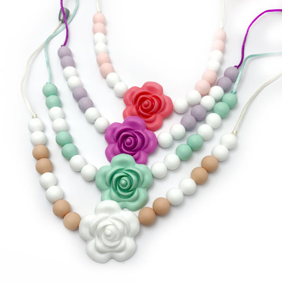 flower sensory silicone necklace