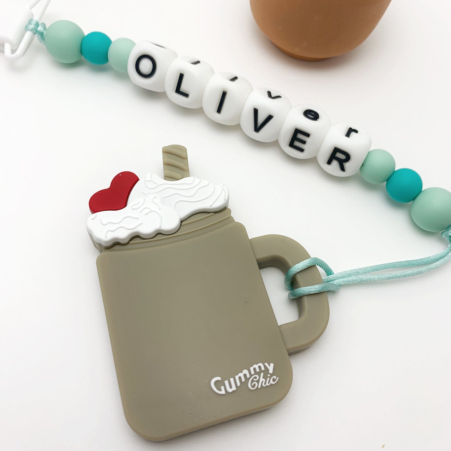 Personalized Milkshake Silicone Teether