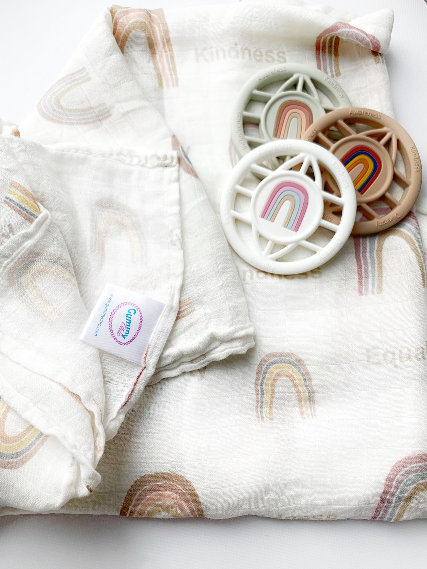 Rainbow World Organic Muslin Blanket