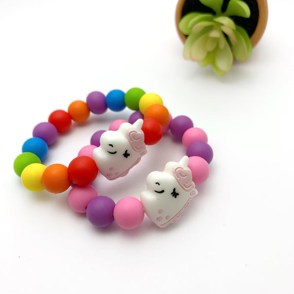 unicorn rainbow bracelet. sensory bracelet