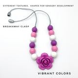 sensory development purple necklace